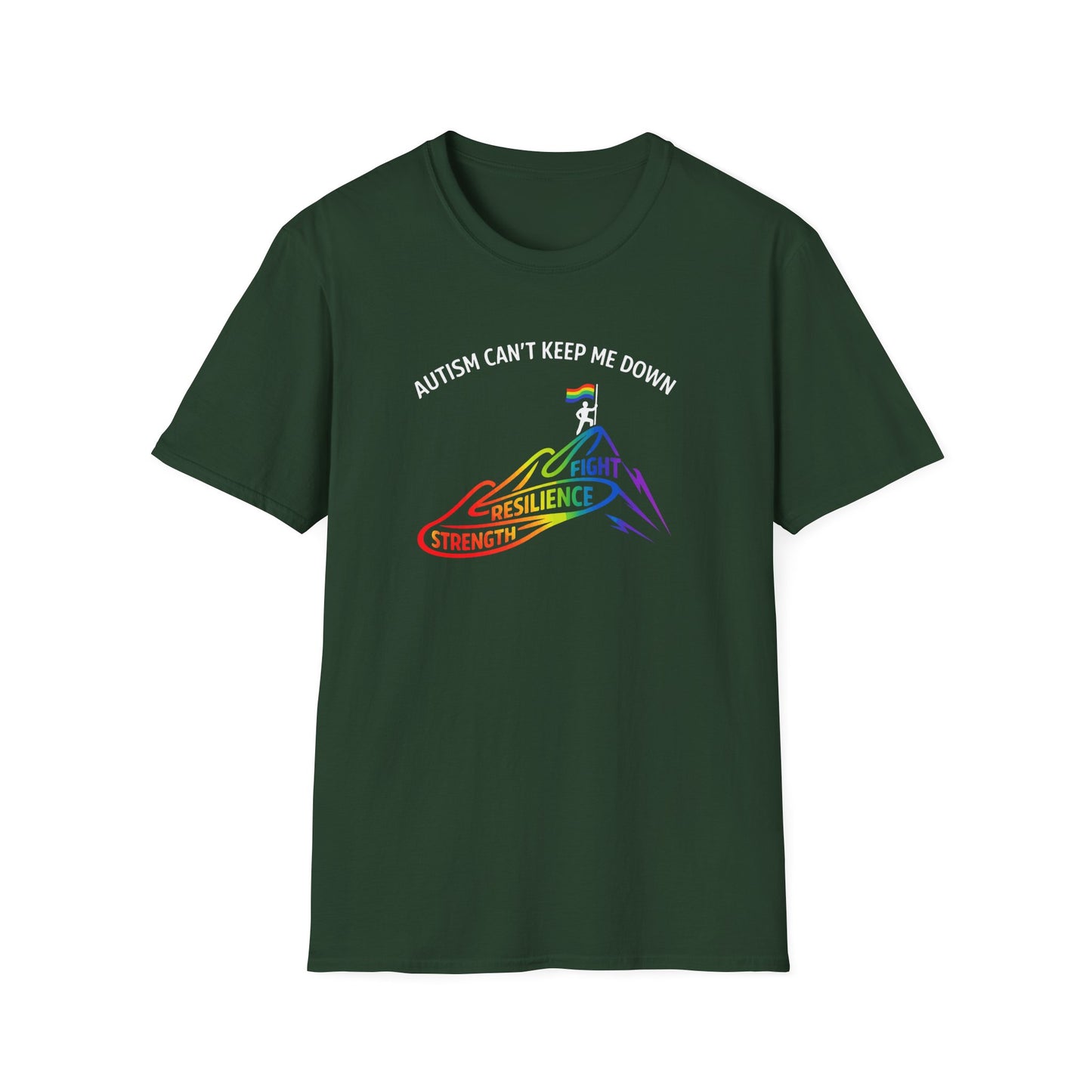 Autism Can't Keep Me Down Fight Resilience Strength T-Shirt