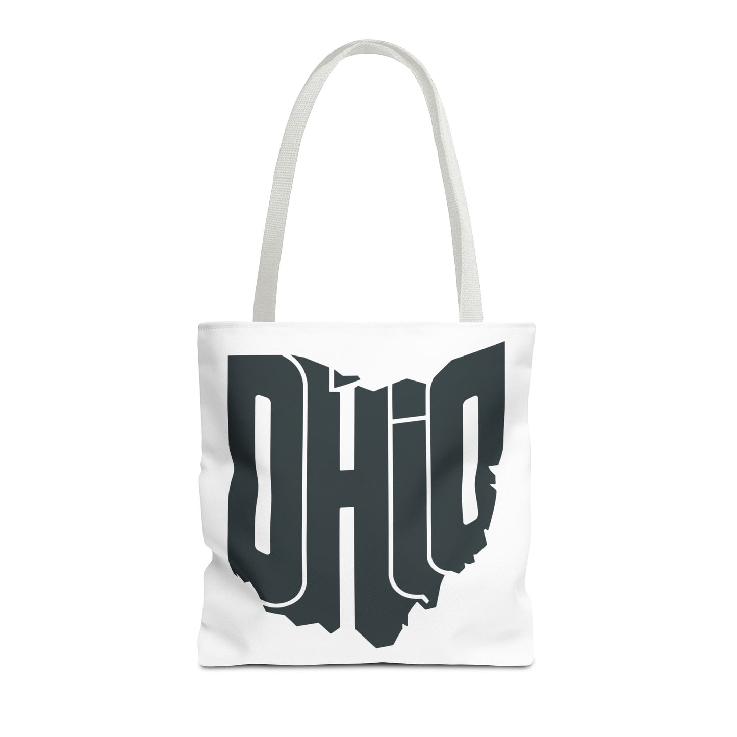 Ohio State Outline Tote Bag — Retro Ohio Text Graphic Tote