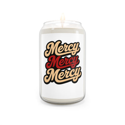 Mercy Mercy Mercy Scented Soy Candle — 13.75 oz Retro Typography