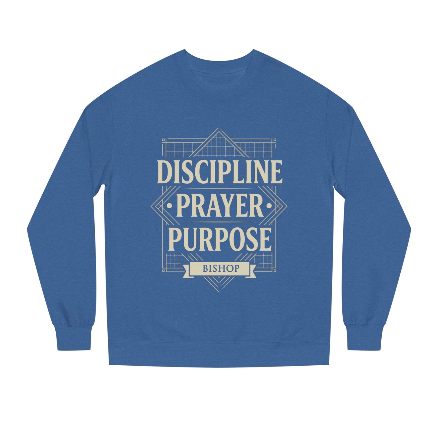 Crewneck Sweatshirt — "Discipline Prayer Purpose" Inspirational Faith Design