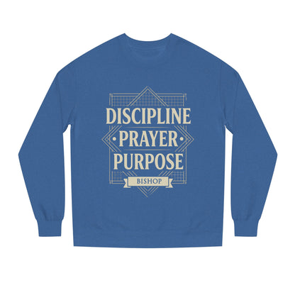 Crewneck Sweatshirt — "Discipline Prayer Purpose" Inspirational Faith Design