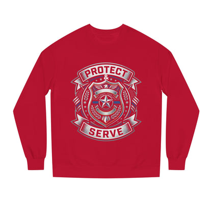 Protect & Serve Sweatshirt — Police Badge Crewneck