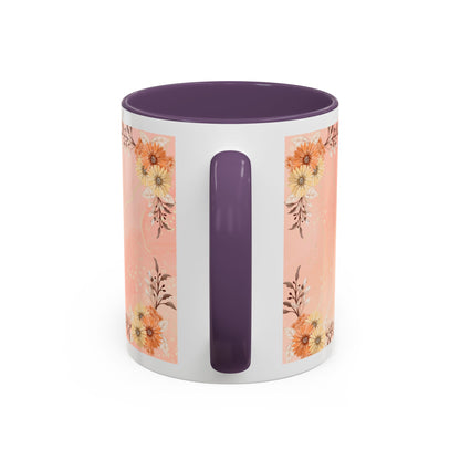 Mom Floral Accent Coffee Mug – Pink Butterfly Mother's Day Gift (11/15oz)