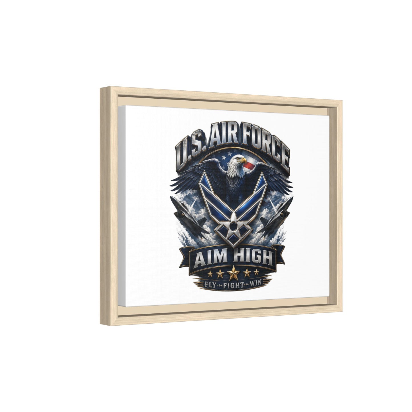 U.S. Air Force 'Aim High' Framed Matte Canvas Wall Art