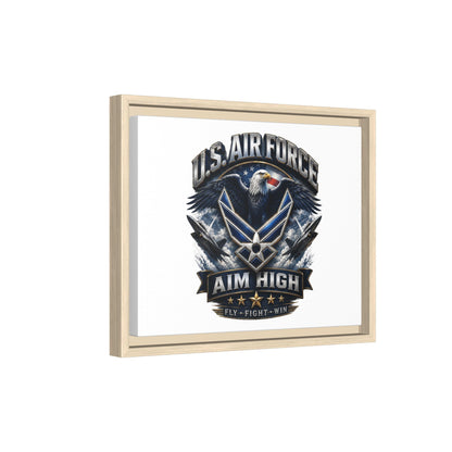 U.S. Air Force 'Aim High' Framed Matte Canvas Wall Art