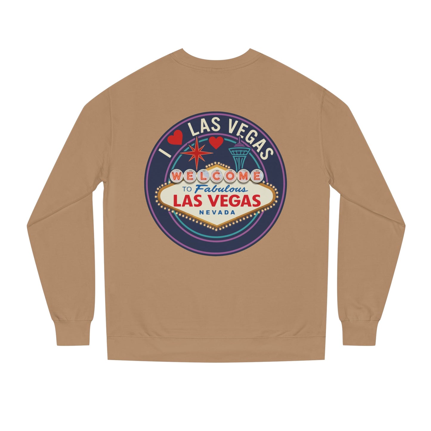Las Vegas Welcome Sign Sweatshirt – Retro "I  Las Vegas" Crewneck