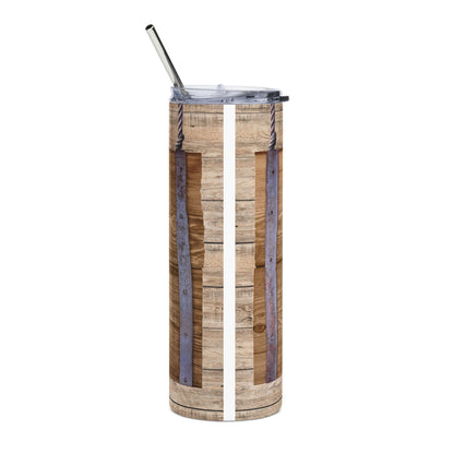 20oz Stainless Tumbler – "No One Measures Up to You Dad" Rustic Father's Day Travel Cup