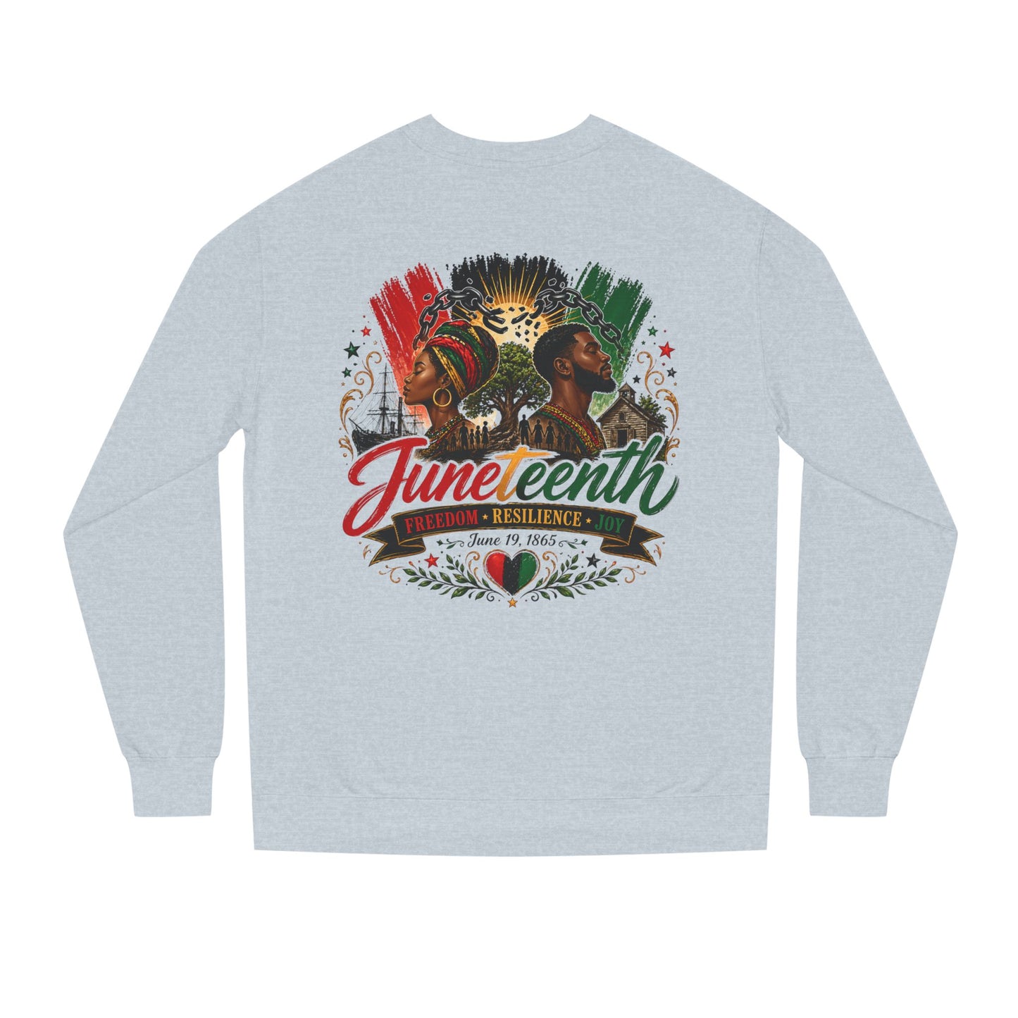 Juneteenth Celebration Sweatshirt — "Juneteenth: Resilience" African Heritage Crewneck