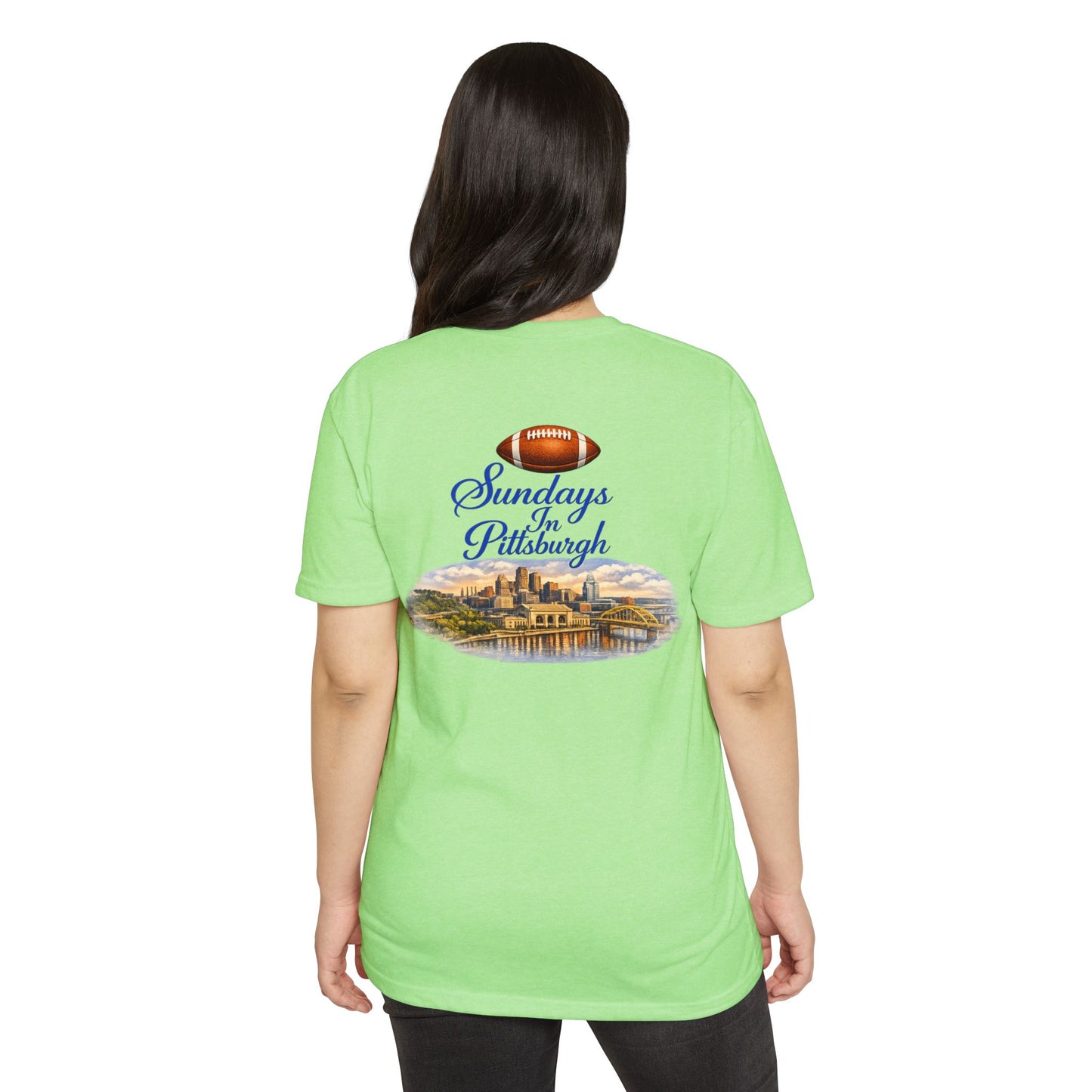 Sundays in Pittsburgh T‑Shirt — Vintage Football City Skyline Tee
