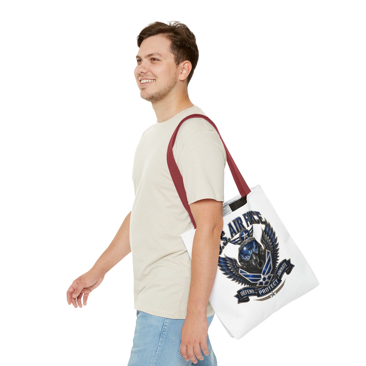 U.S. Air Force Emblem Tote Bag — Military Wings & Skull Design