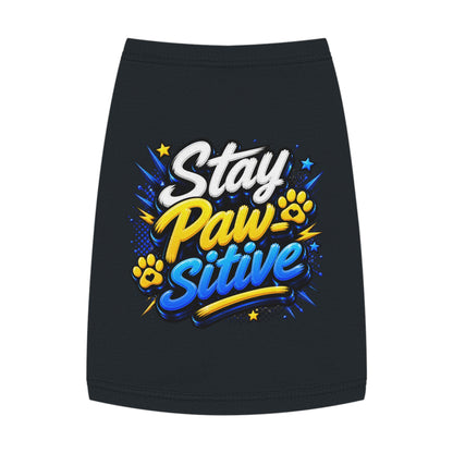 Stay Paw-sitive Pet Tank Top — Positive Paw Print Dog Shirt