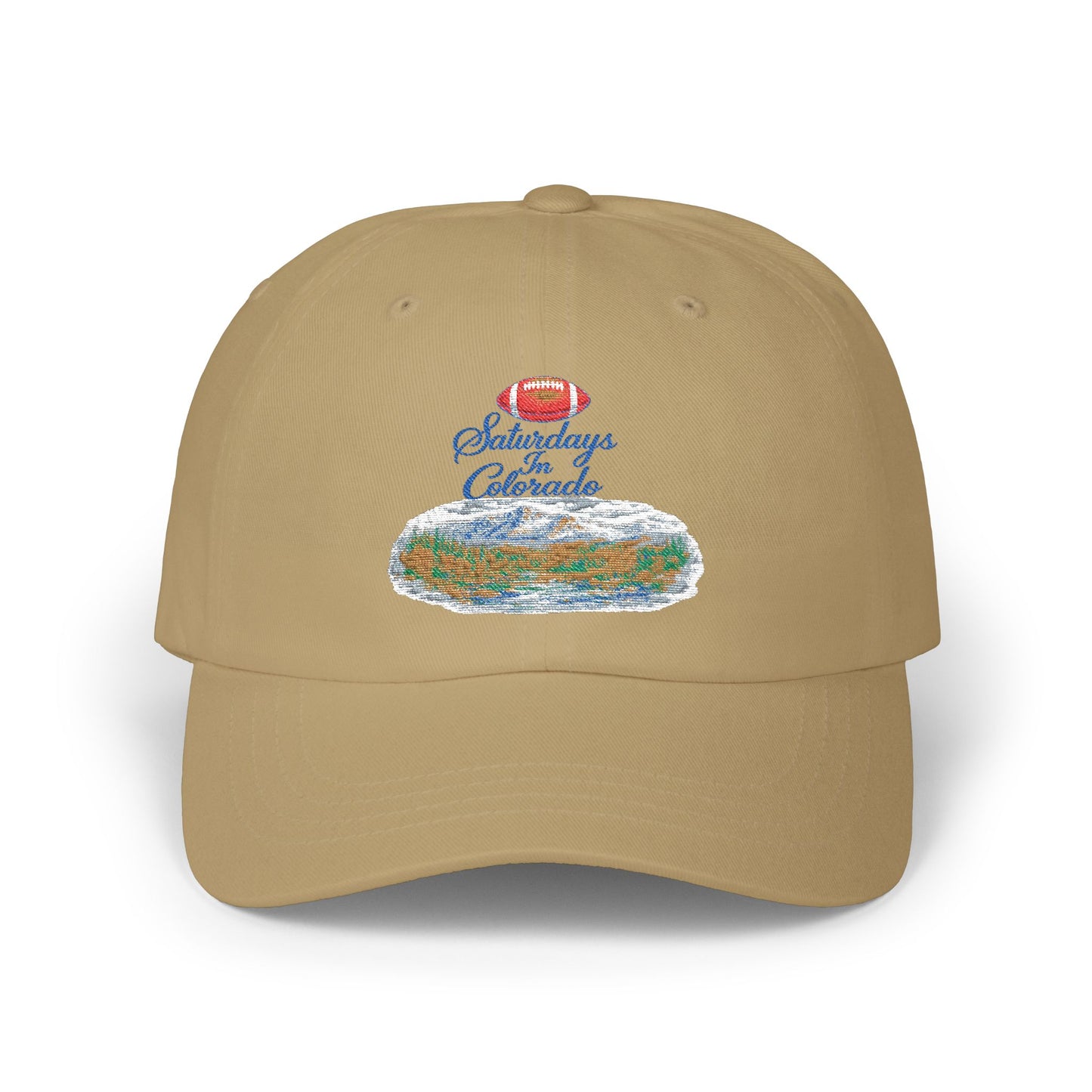 Dad Cap — "Saturdays in Colorado" Scenic Embroidered Baseball Hat