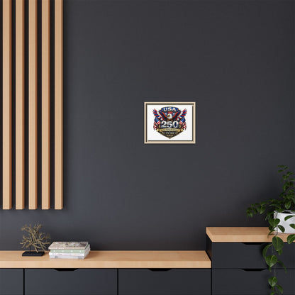 USA 250 Anniversary Framed Canvas — Patriotic Eagle 1776–2026 Wall Art