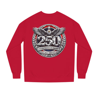 250th USA Anniversary Sweatshirt — Eagle Emblem 1776–2026 Commemorative Crewneck