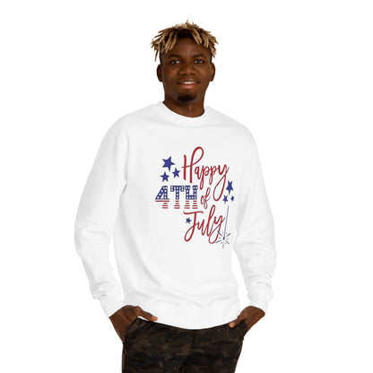 Happy 4th of July Sweatshirt — Patriotic Stars & Fireworks Crewneck