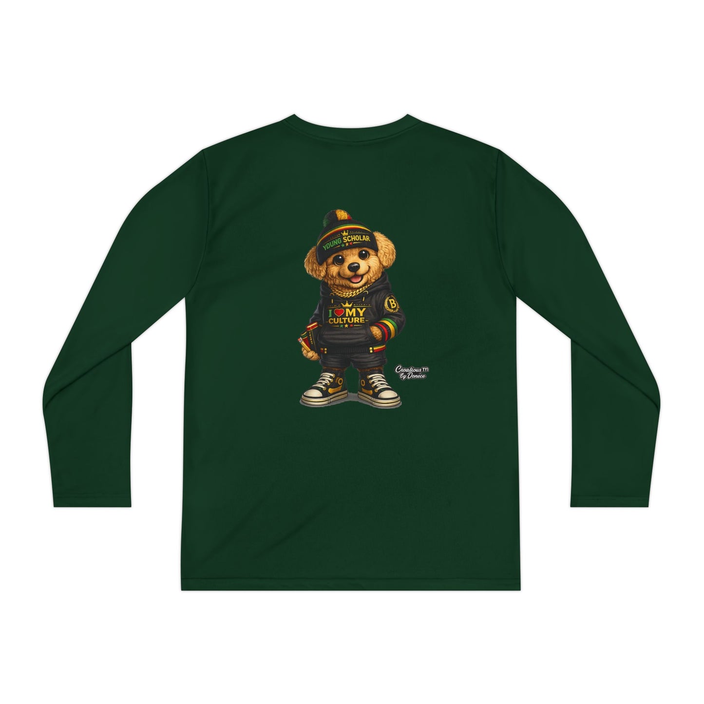Youth Long Sleeve Tee — Streetwear Teddy Bear Graphic