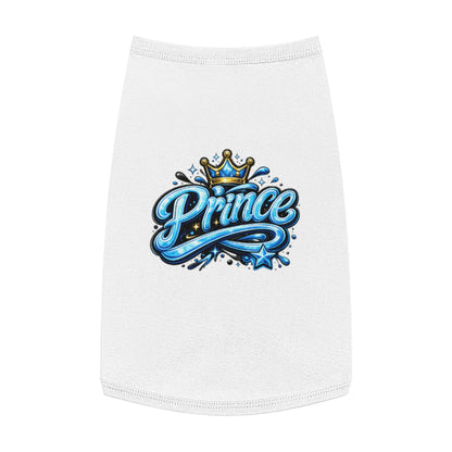 Prince Pet Tank Top — Blue Crown Graphic Dog Shirt