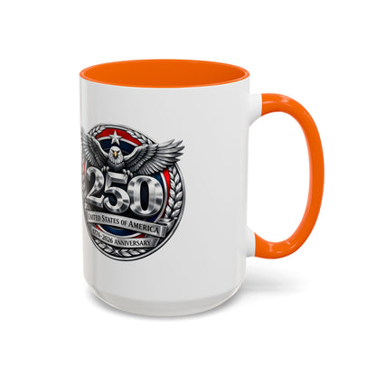 250th USA Bicentennial Eagle Coffee Mug — 1776–2026 Anniversary Accent Mug