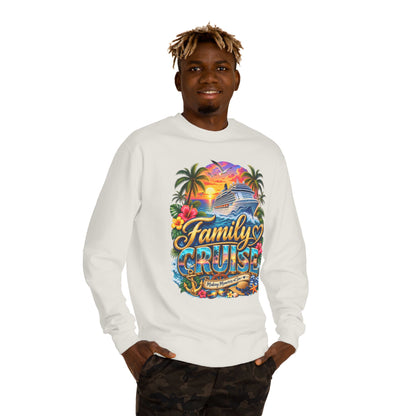 Family Cruise Sweatshirt – Tropical Cruise Vacation Crew Neck