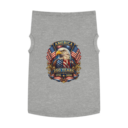 Patriotic Eagle Pet Tank Top – America 250 Years 1776-2026 Dog Shirt