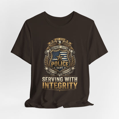 Police Badge 'Serving With Integrity' T-Shirt