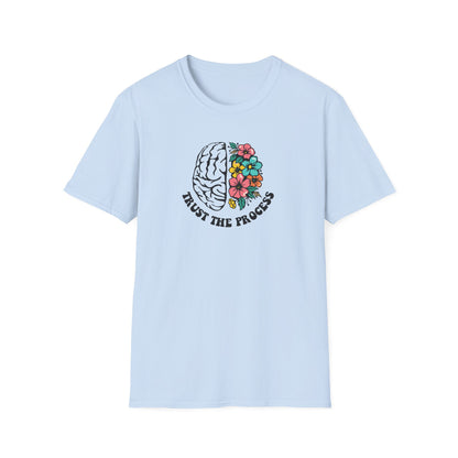 Trust the Process Brain & Flowers T-Shirt