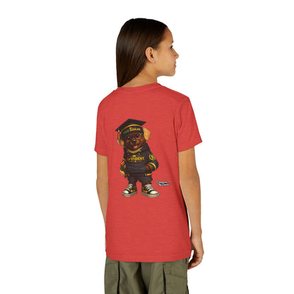 Youth Tee — Scholar Student Bear Graduation Graphic