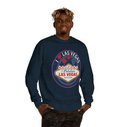 Las Vegas Welcome Sign Sweatshirt – Retro "I  Las Vegas" Crewneck