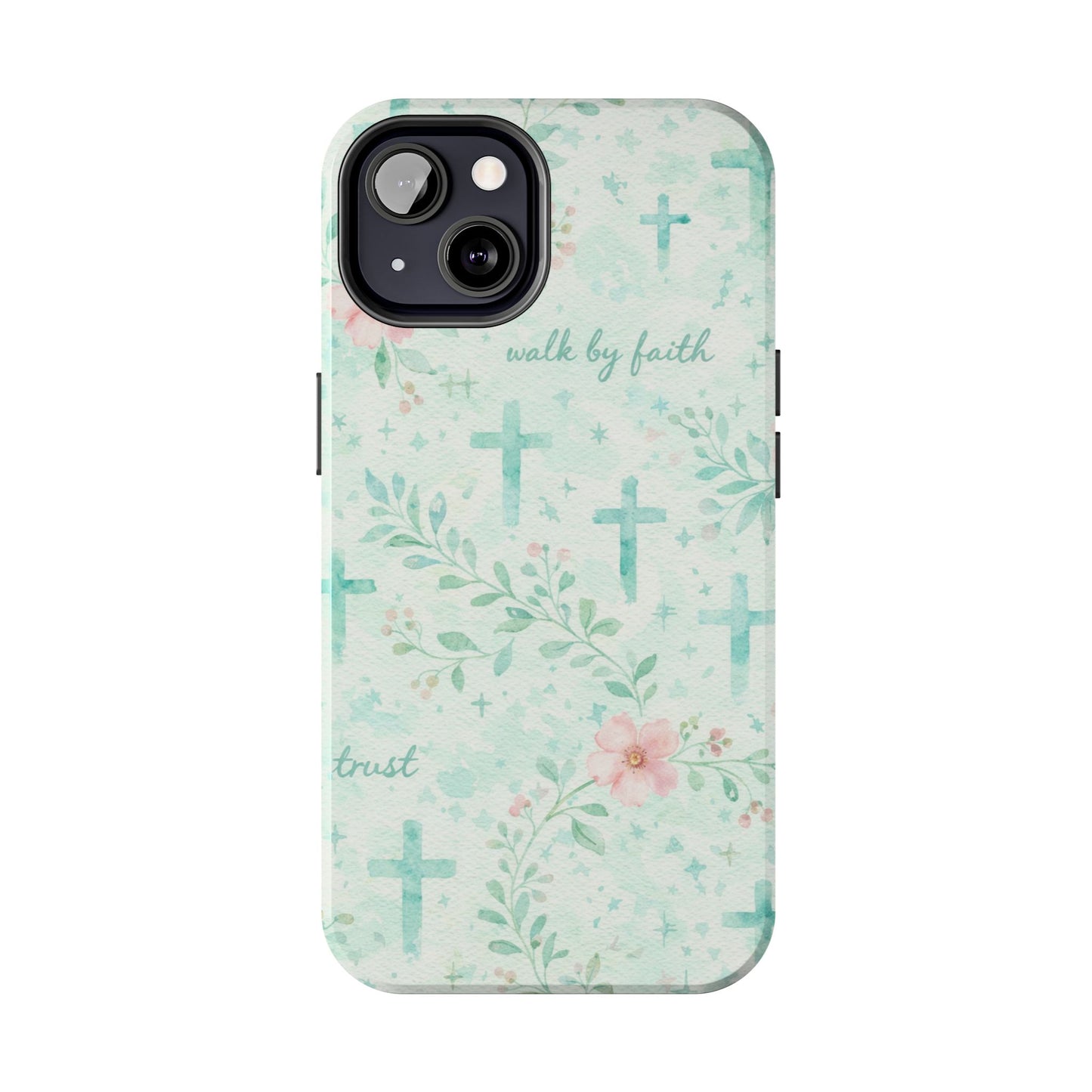 Walk By Faith Phone Case | Christian floral iPhone Case