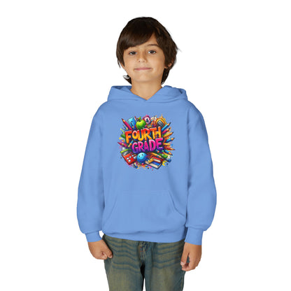 Fourth Grade Youth Hoodie — Colorful Back-to-School Kids Sweatshirt