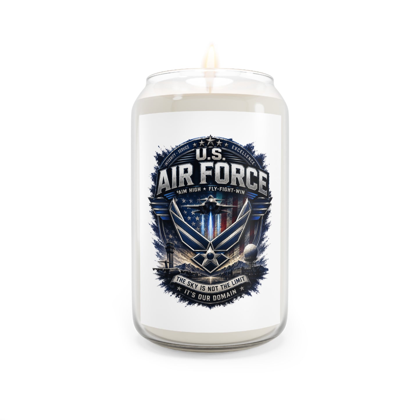 U.S. Air Force Scented Soy Candle 13.75oz – Patriotic Military Tribute