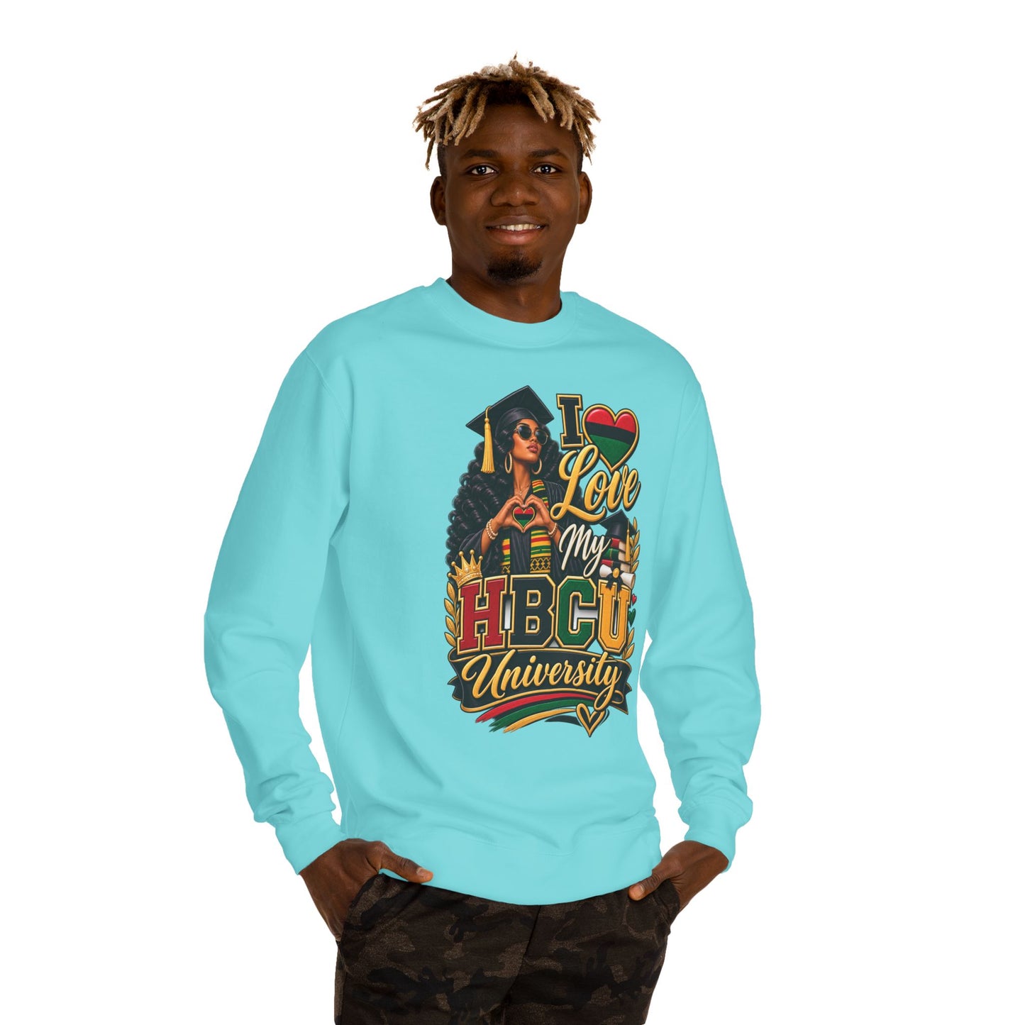 HBCU Pride Sweatshirt — "I Love My HBCU University" Alumni Crewneck
