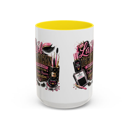 Lash Technician Coffee Mug – 'Enhancing Beauty One Lash at a Time' Accent Mug