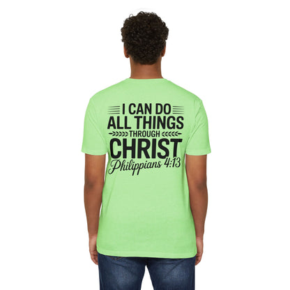 I Can Do All Things Through Christ T-Shirt – Philippians 4:13 Christian Tee