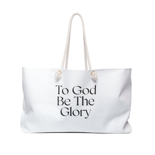 Weekender Bag – “To God Be The Glory” Inspirational Travel Tote