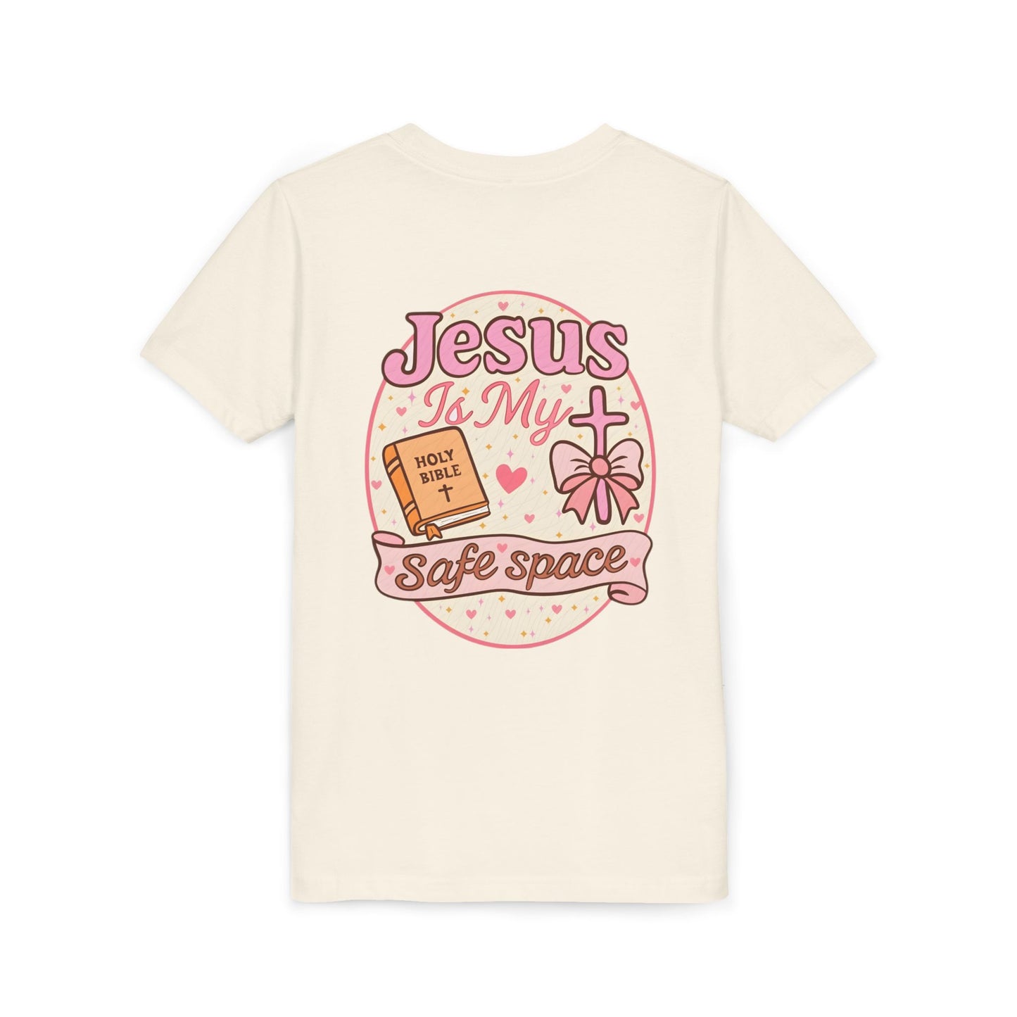 Youth Tee — "Jesus Is My Safe Space" Christian Kids T-Shirt