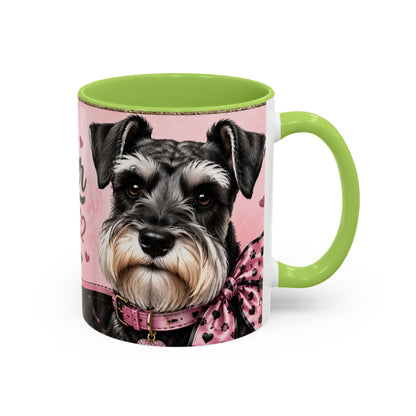 Schnauzer Coffee Mug — "Messy Beard, Big Heart" Accent Mug (11/15oz)