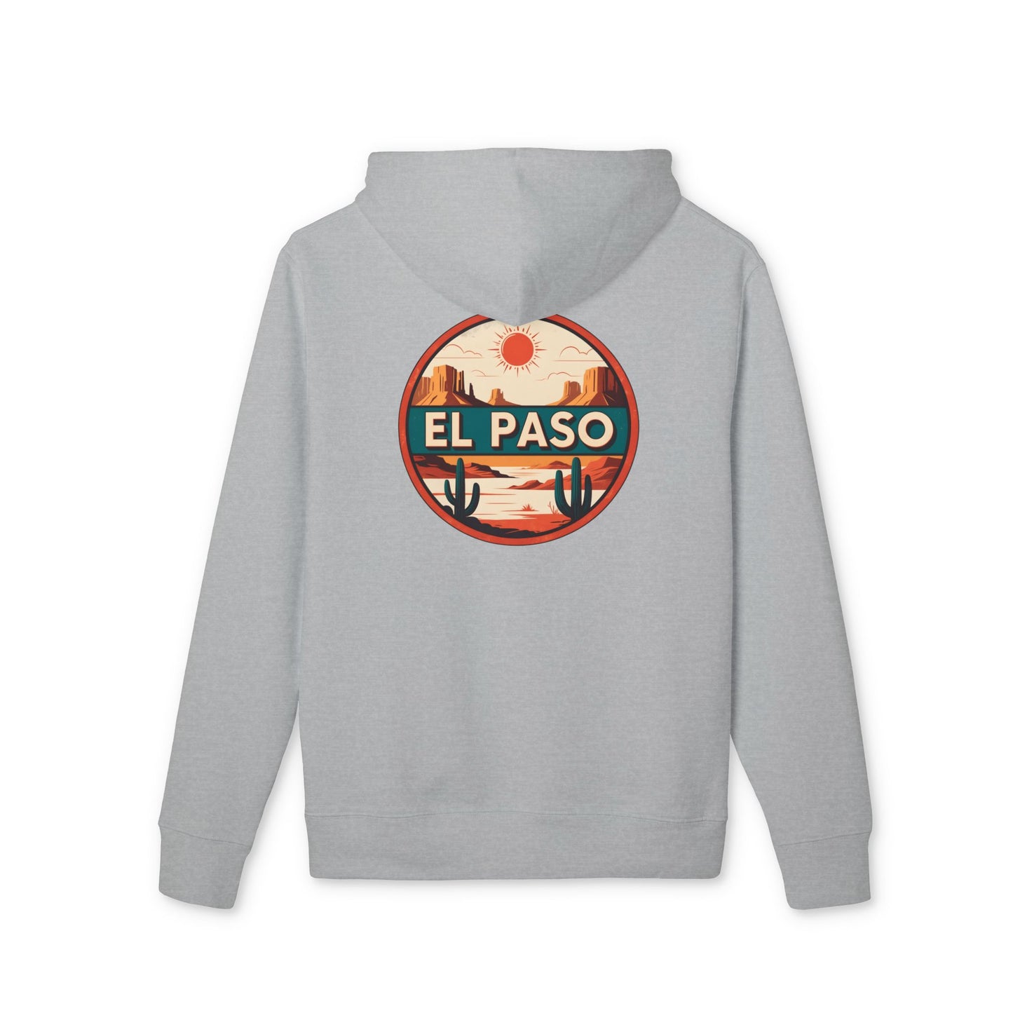 El Paso Desert Badge Hoodie — Retro Southwest Travel Pullover