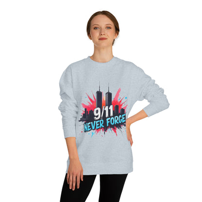 9/11 Never Forget Sweatshirt - Tribute Crewneck with Twin Towers Graphic