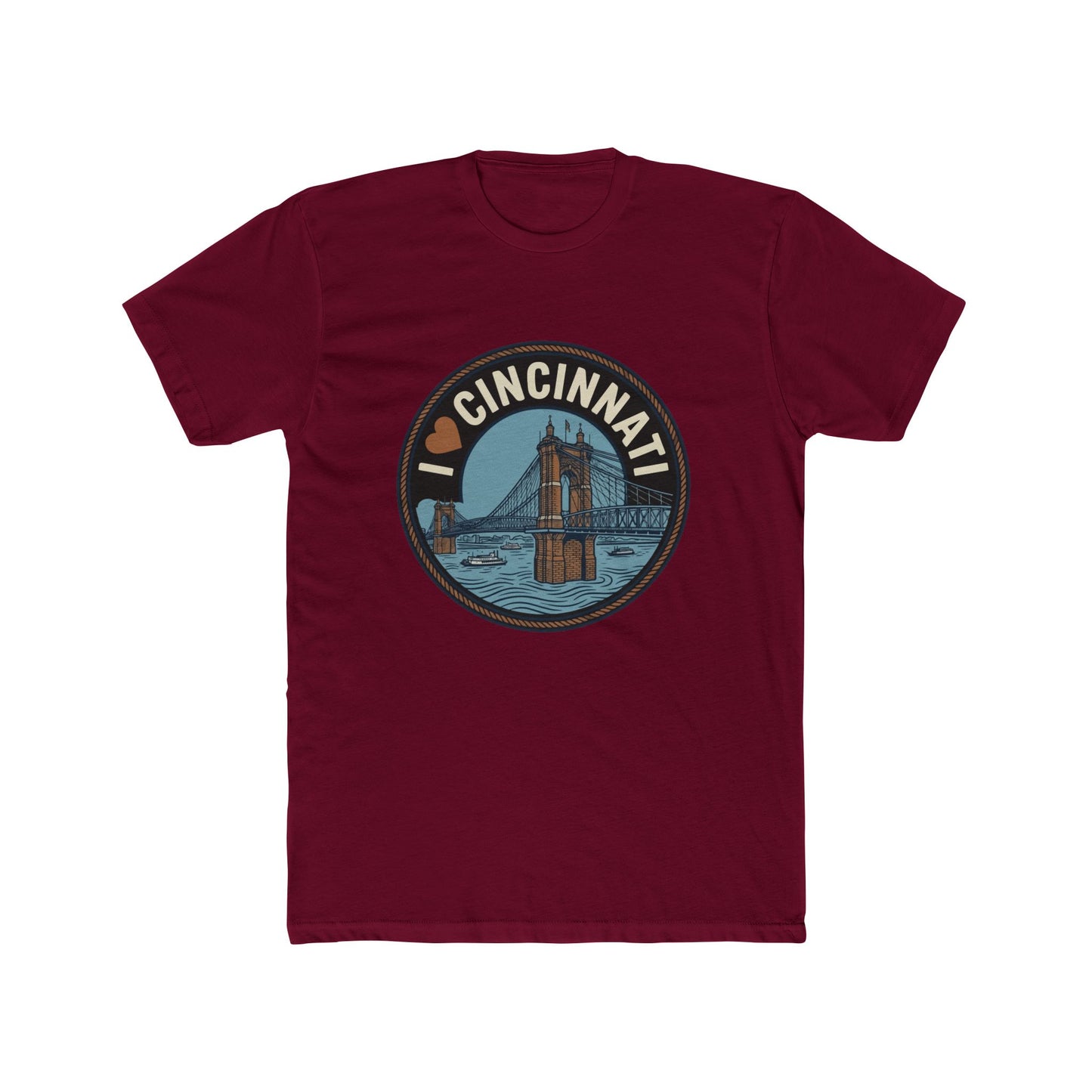 I Heart Cincinnati Tee — Cincinnati Skyline Crew T-Shirt