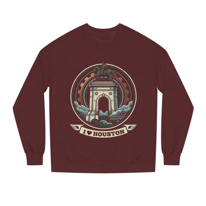 Houston Arch Retro Crewneck Sweatshirt — I  Houston Graphic