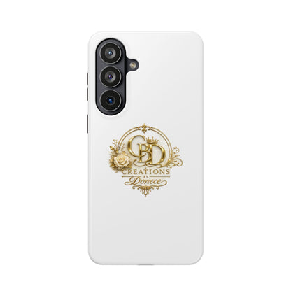 Magnetic Impact-Resistant Phone Case — Gold Floral Crest Logo