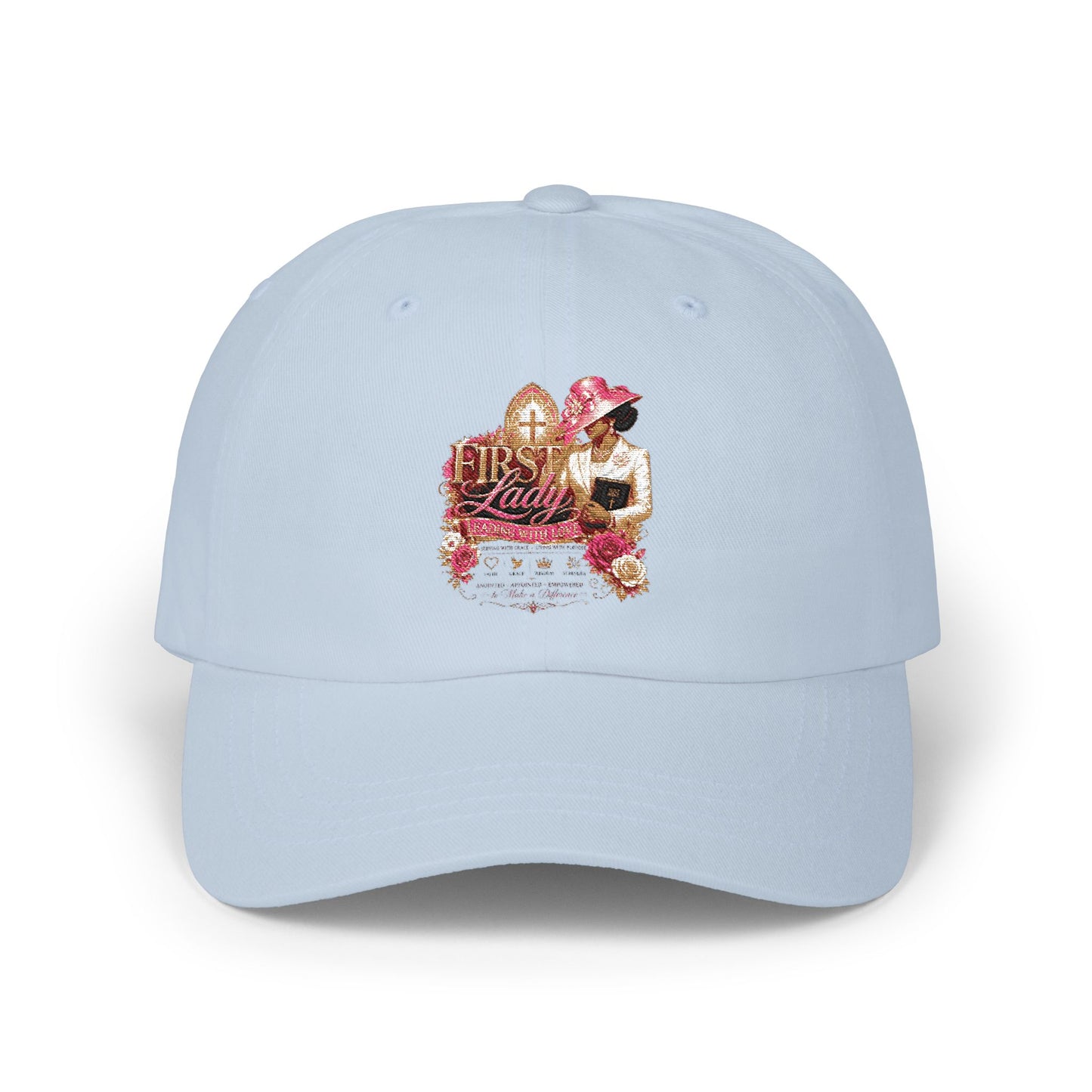 Vintage Floral 'Mom' Dad Cap – Retro Mom & Roses Embroidered Baseball Hat