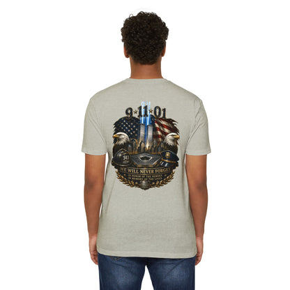 9/11 We Will Never Forget Memorial T-Shirt