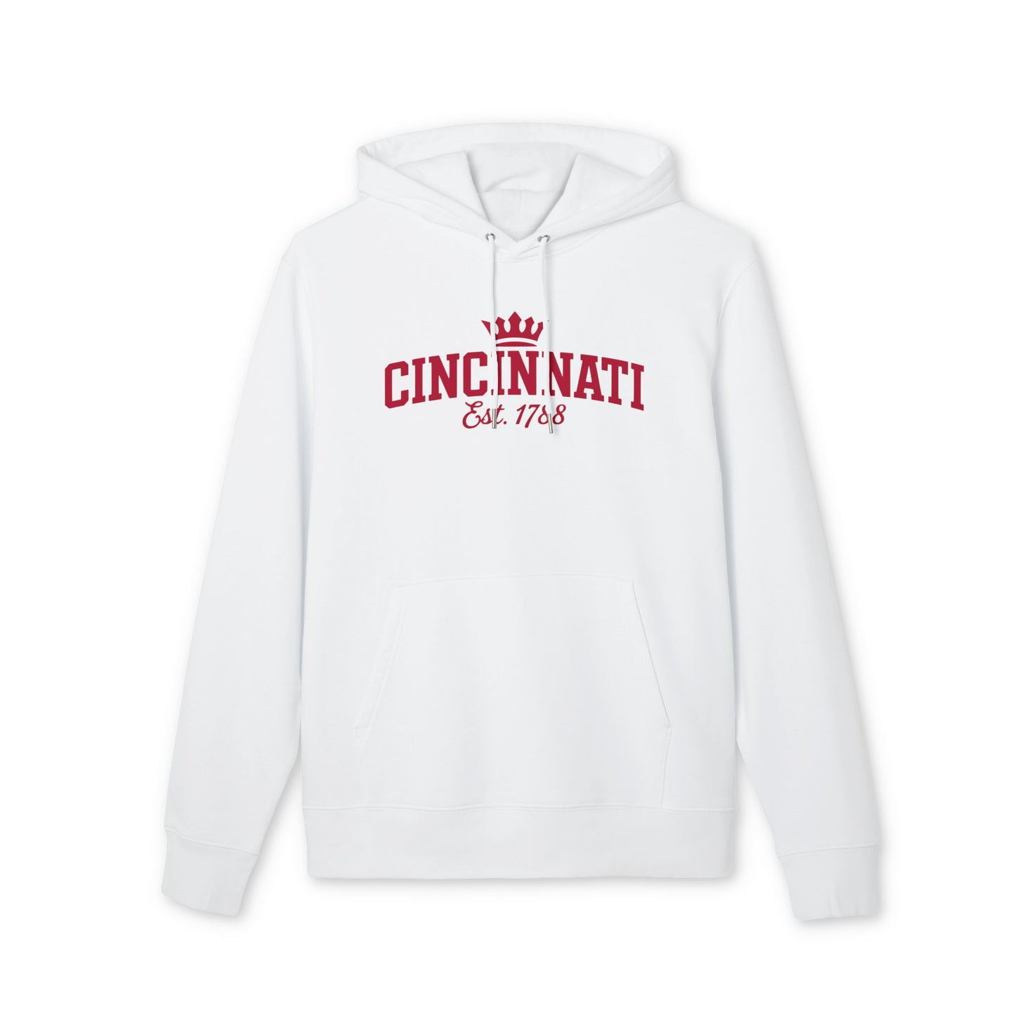 Cincinnati Hoodie — 'CINCINNATI Est. 1788' Red Script City Pride Pullover