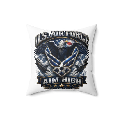 U.S. Air Force "Aim High" Decorative Pillow - Bald Eagle Military Throw Pillow