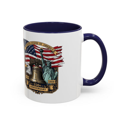 Liberty Anniversary Coffee Mug — 250th USA Celebration Accent Mug