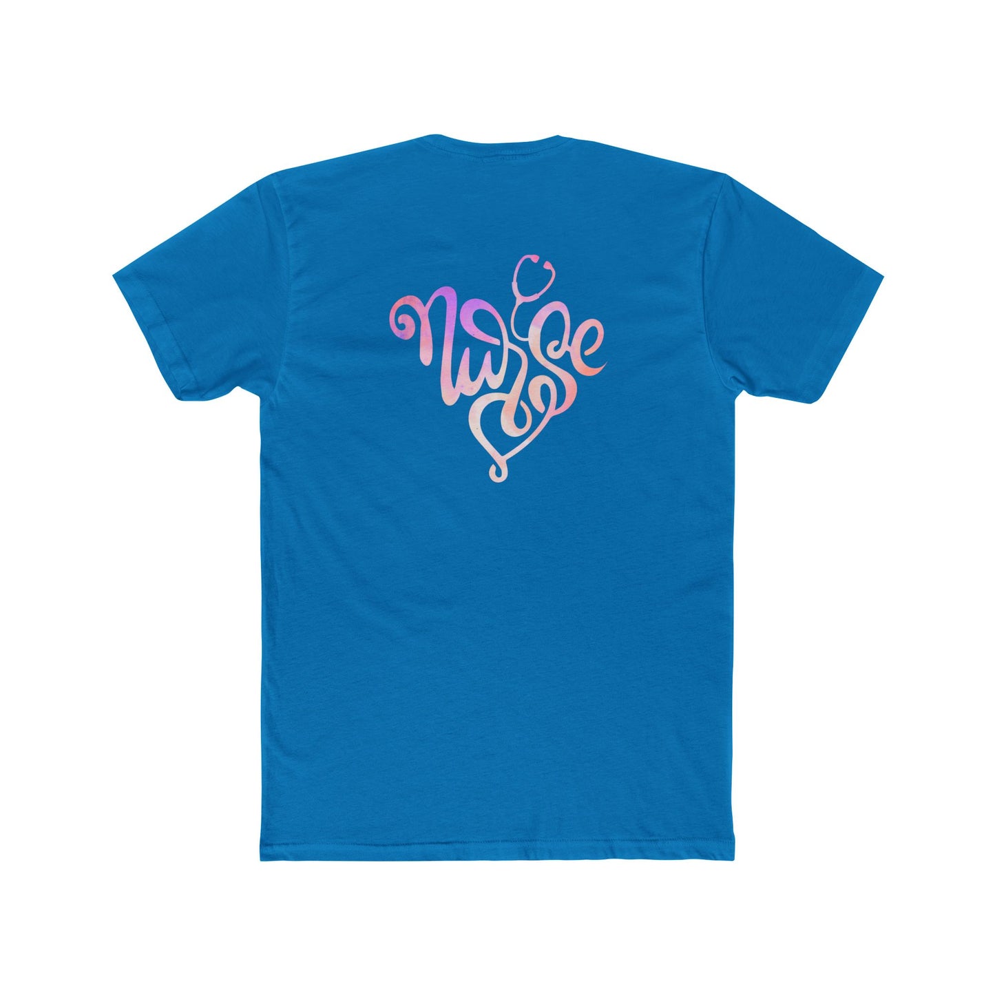 Nurse Heart Stethoscope T-Shirt — Gradient Script Nursing Tee