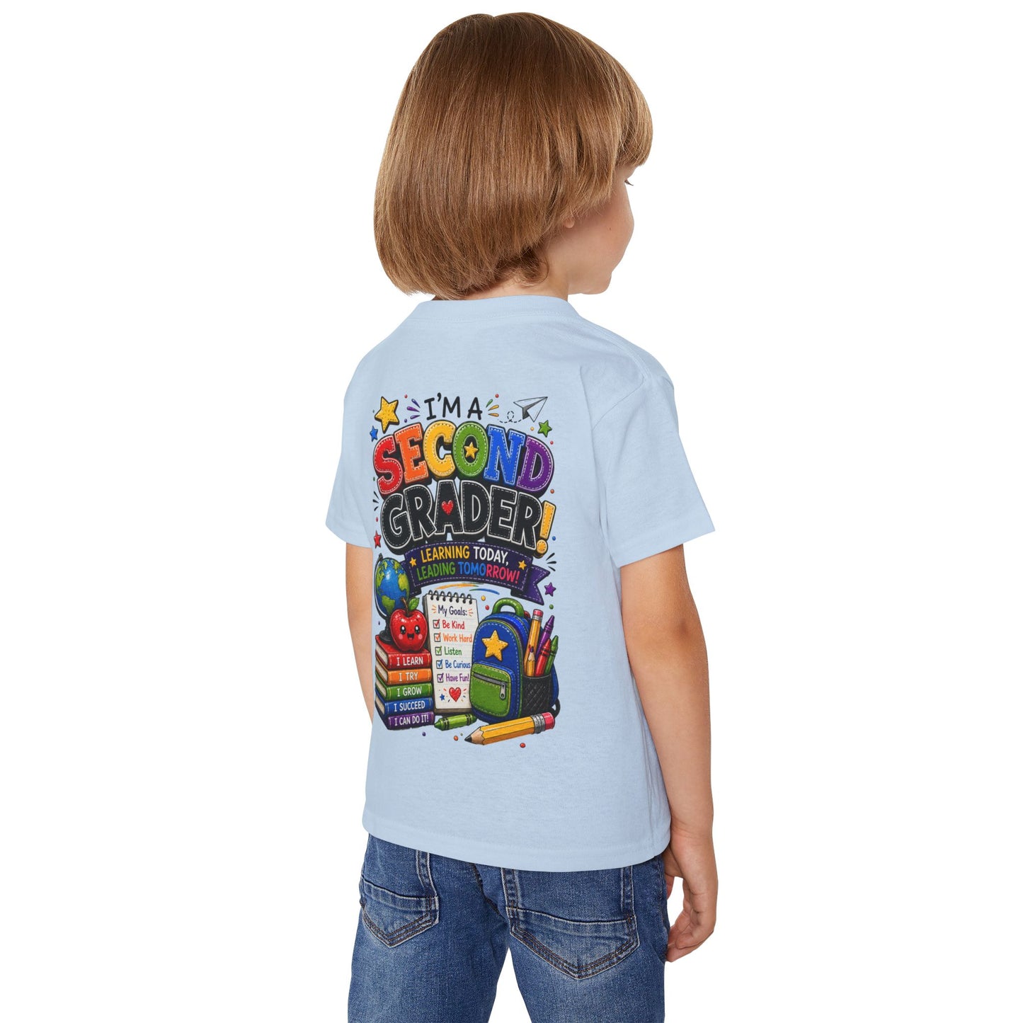 Second Grader Toddler T‑Shirt - "I'm a Second Grader" Back-to-School Cute Kids Tee