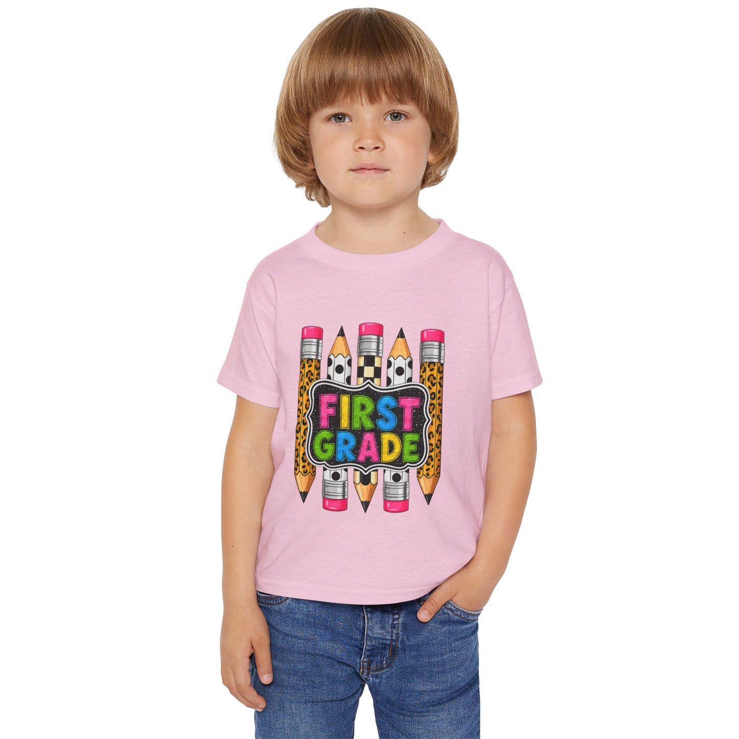 First Grade Toddler T-Shirt — Cute Back-to-School Pencil Design